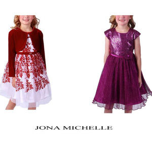 Jona Michelle Girls Holiday Formal Party Dress NWT
